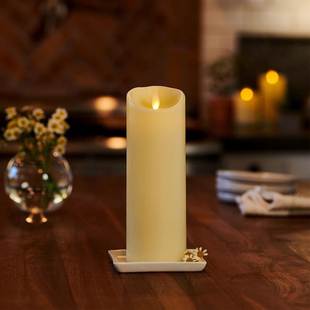 Luminara Ivory LED Pillar Candle 22cm x 8cm Extra Image 1